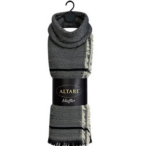 Altare Other - NWT Altare Gray & Black Woven Men's Muffler Scarf Size OS
